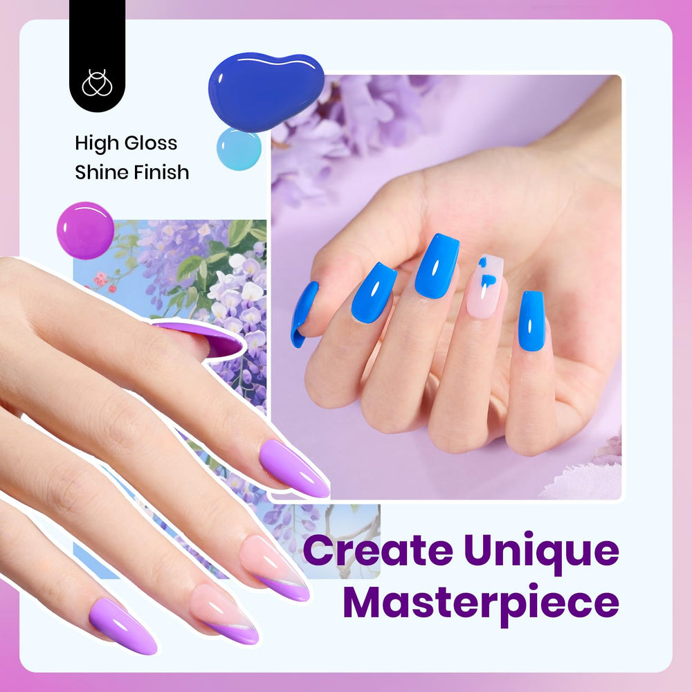 Beetles Gel Polish Wisteria Whisper collection packaging showing cohesive color options