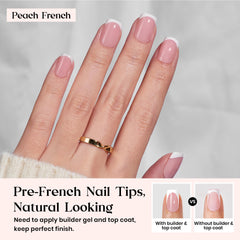 Beetles Gel Polish X Press Plus Extra-short square nails shown for quick wear.