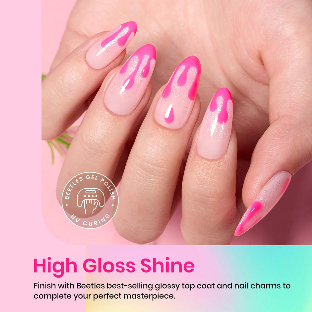 Beetles Gel Polish yellow-turquoise pastels highlight bright summer nail art options.