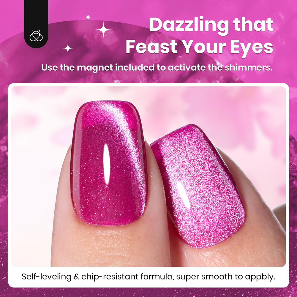 Beetles Gel Uñas Rosa Caliente, necesita base y top coat para acabado profesional.