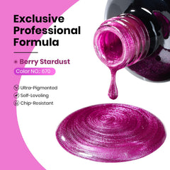 Beetles Gel Uñas Rosa Caliente Glitter, primer plano de brillo para un estilo actual.