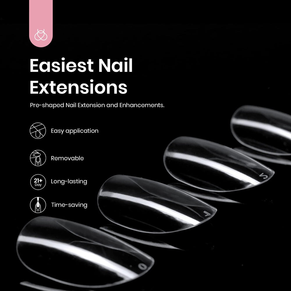 Beetles Gelly Tips size chart shows ten sizes for precise fitting.