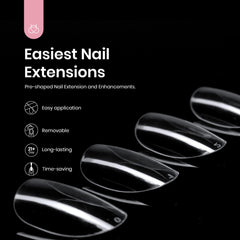 Beetles Gelly Tips size chart shows ten sizes for precise fitting.