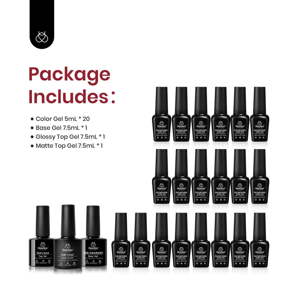Beetles Gift Box with Dare to Bare gel kit for women.