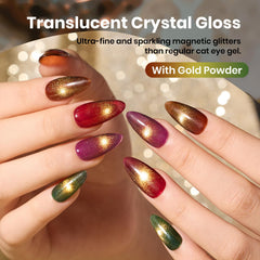 Beetles Gilded Lull amber jelly gel bottle shows sheer color glow