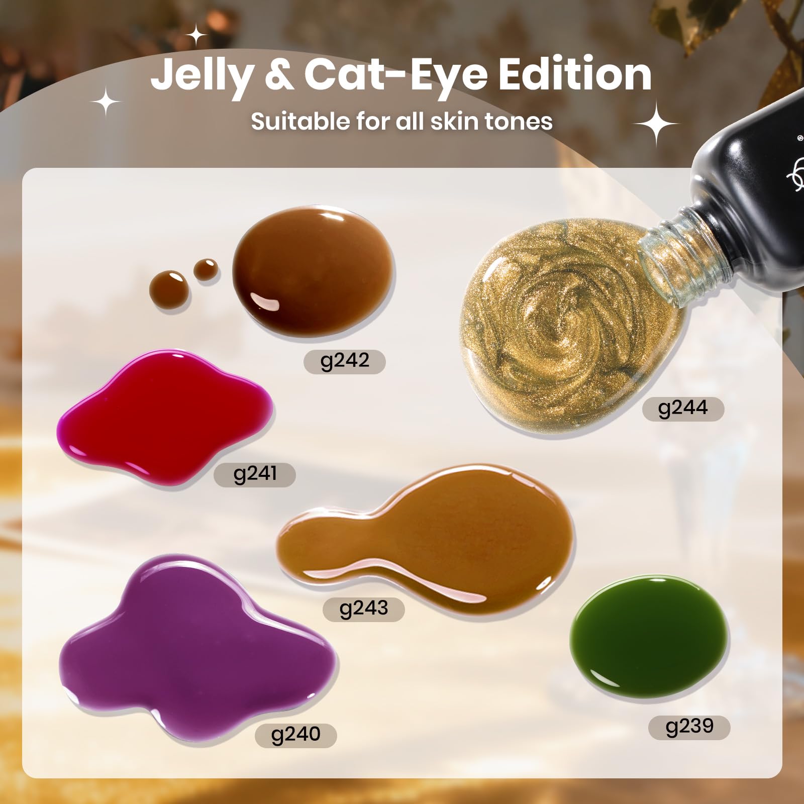 Beetles Gilded Lull gold flower sticker closeup adds decorative flair and precision