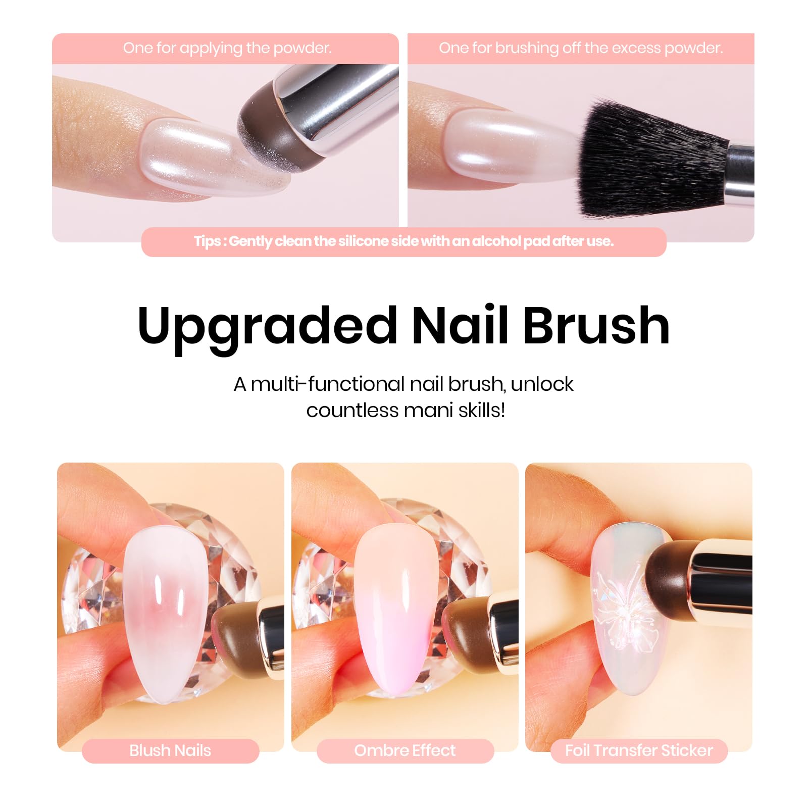 Beetles glazed donut chrome nail look on nails at home