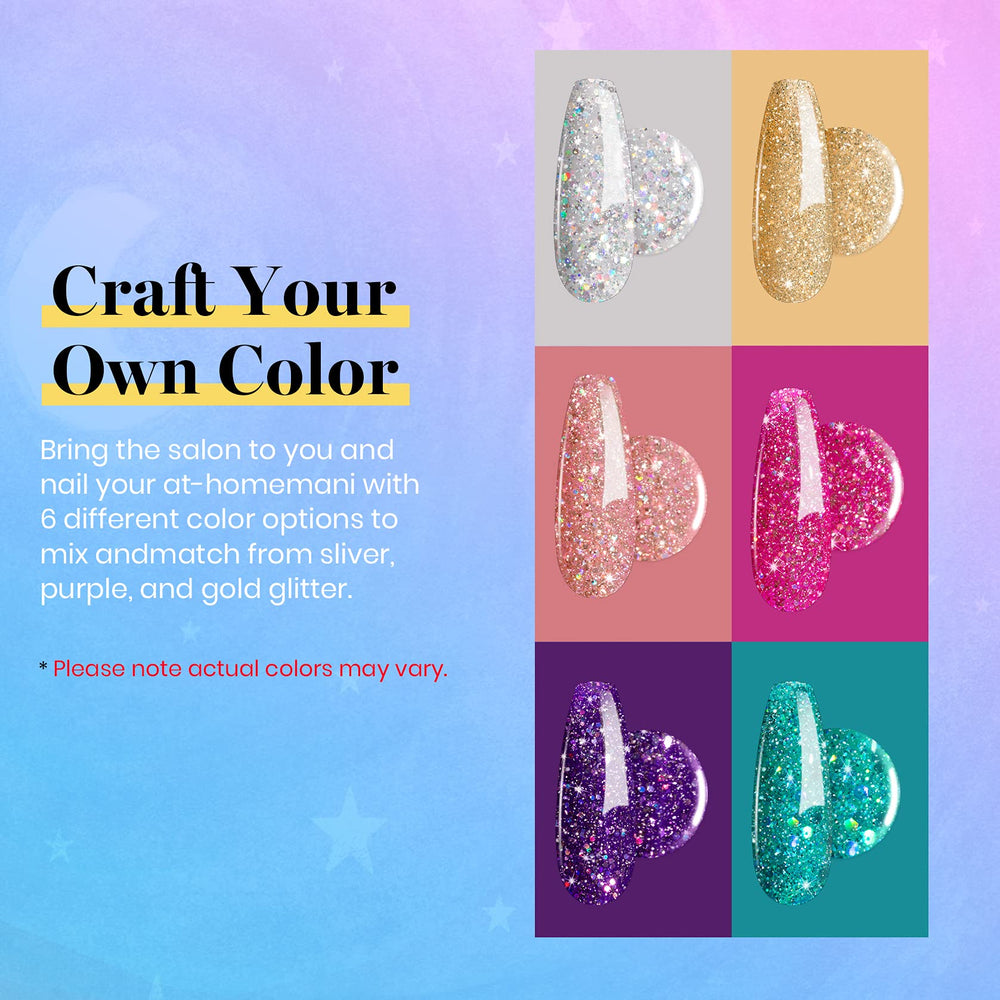 Beetles Glitter Gel Polish Silver Glitter highlights reflective finish for celebrations
