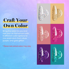 Beetles Glitter Gel Polish Silver Glitter highlights reflective finish for celebrations