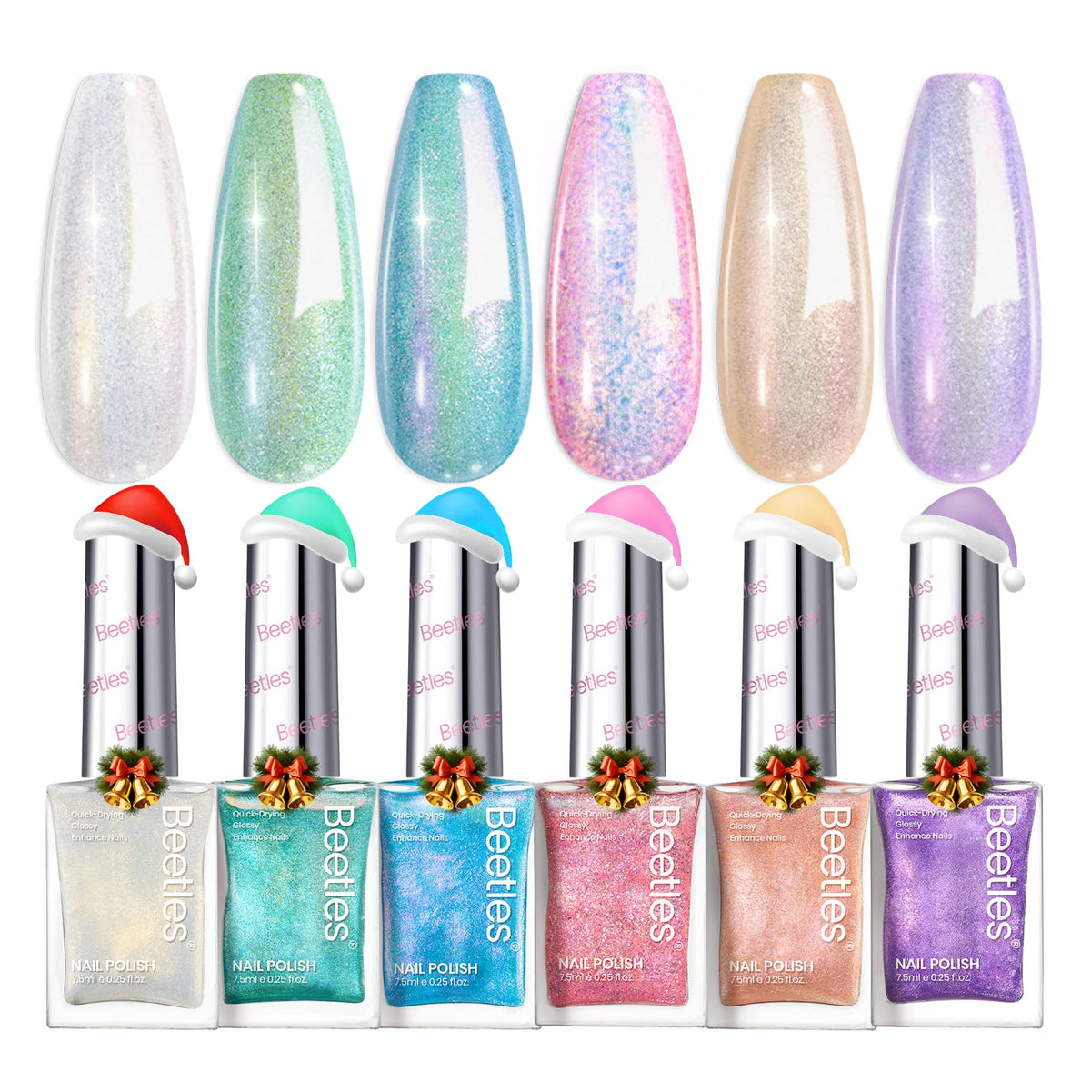 Beetles Glitter Nail Polish Pink Glimmer for quick salon-style nails.