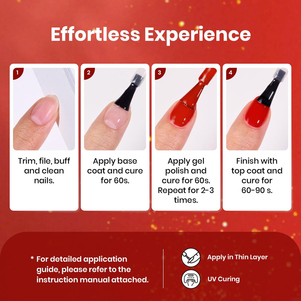 Beetles Glitter Red Gel Polish gift set packaging showcases a thoughtful, festive present.