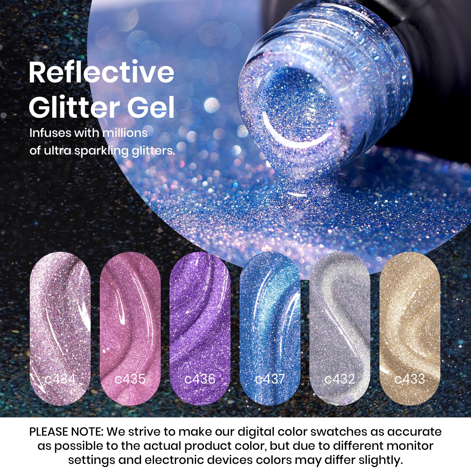 Beetles glitter rose-pink polish close-up highlighting soft shimmer for elegant nails.