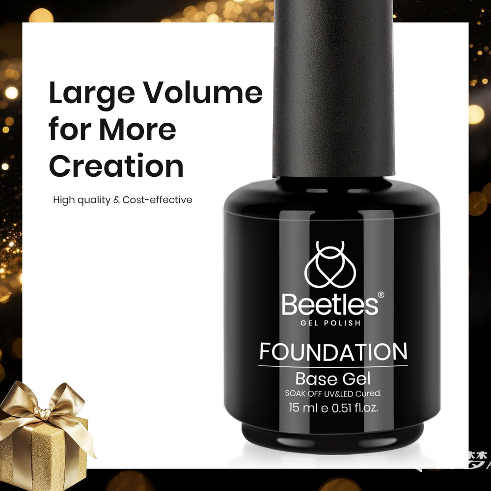 Beetles Glossy finish after cure highlights lasting shine on nails.