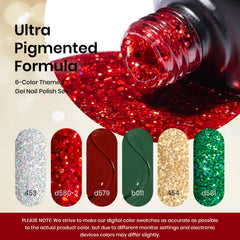 Beetles gold and silver metallic finishes on nails for holiday sparkle.