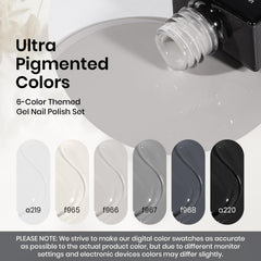 Beetles gray gel nail polish bottle close-up highlights creamy texture for smooth application.