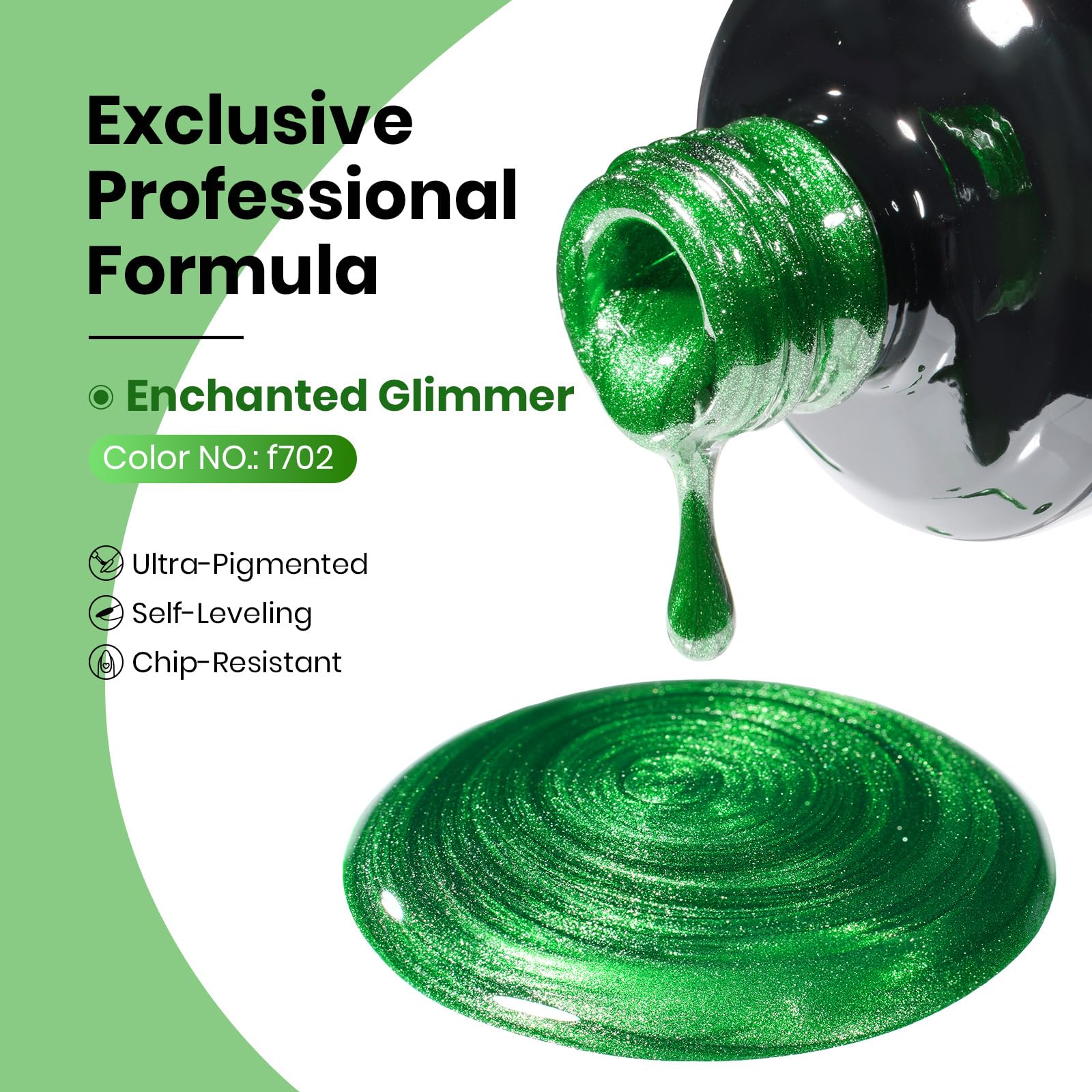 Beetles Green Emerald Gel Nail Polish under UV/LED cure for quick, durable shine.