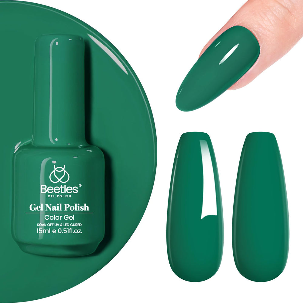 Beetles Green Gel Nail Polish long-lasting manicure up to three weeks
