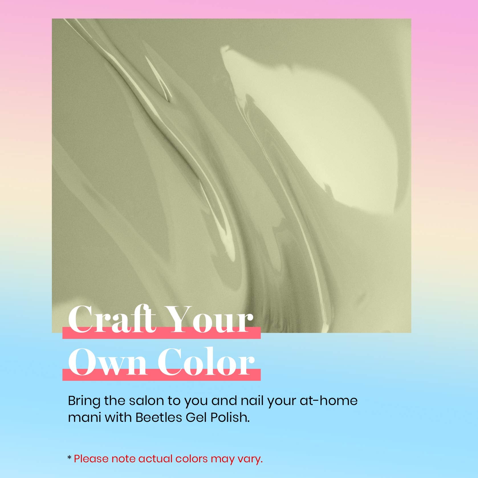 Beetles Green Gel Polish Cecilia Sage base/top coat reminder for best results.
