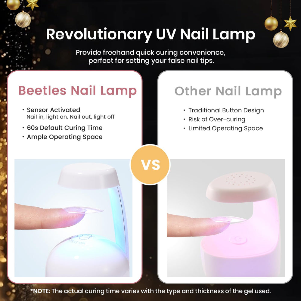 Beetles Half-Matte Almond Tips captures textured tips improving adhesion