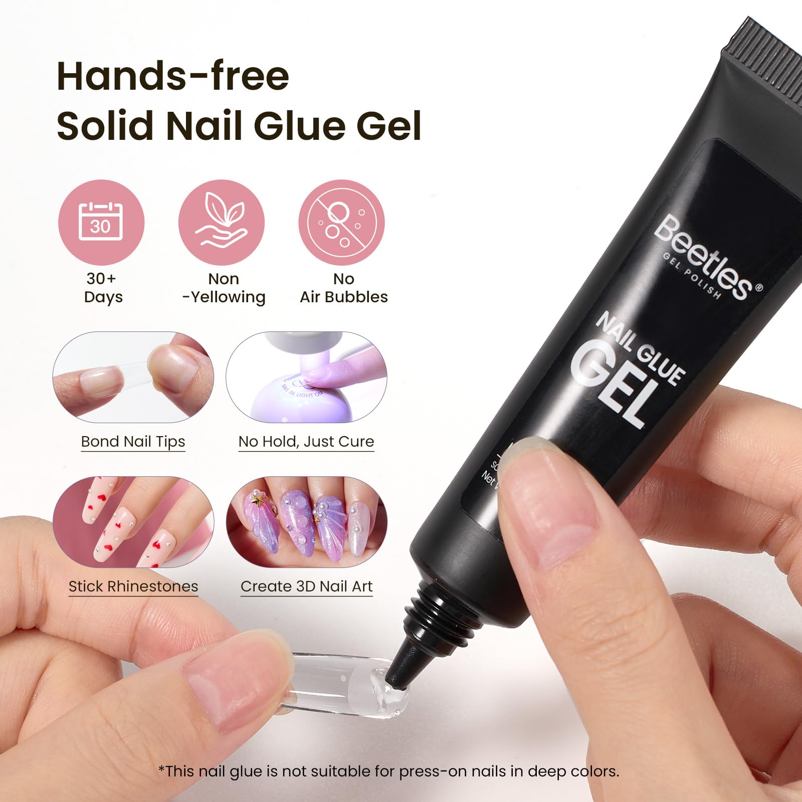Beetles Half Matte Medium Square Tips 576pcs offer secure, natural-looking extensions