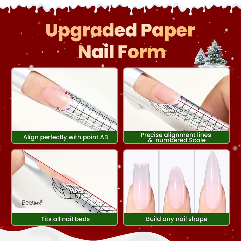 Beetles Nail forms and tools set for precise sculpting and curves.
