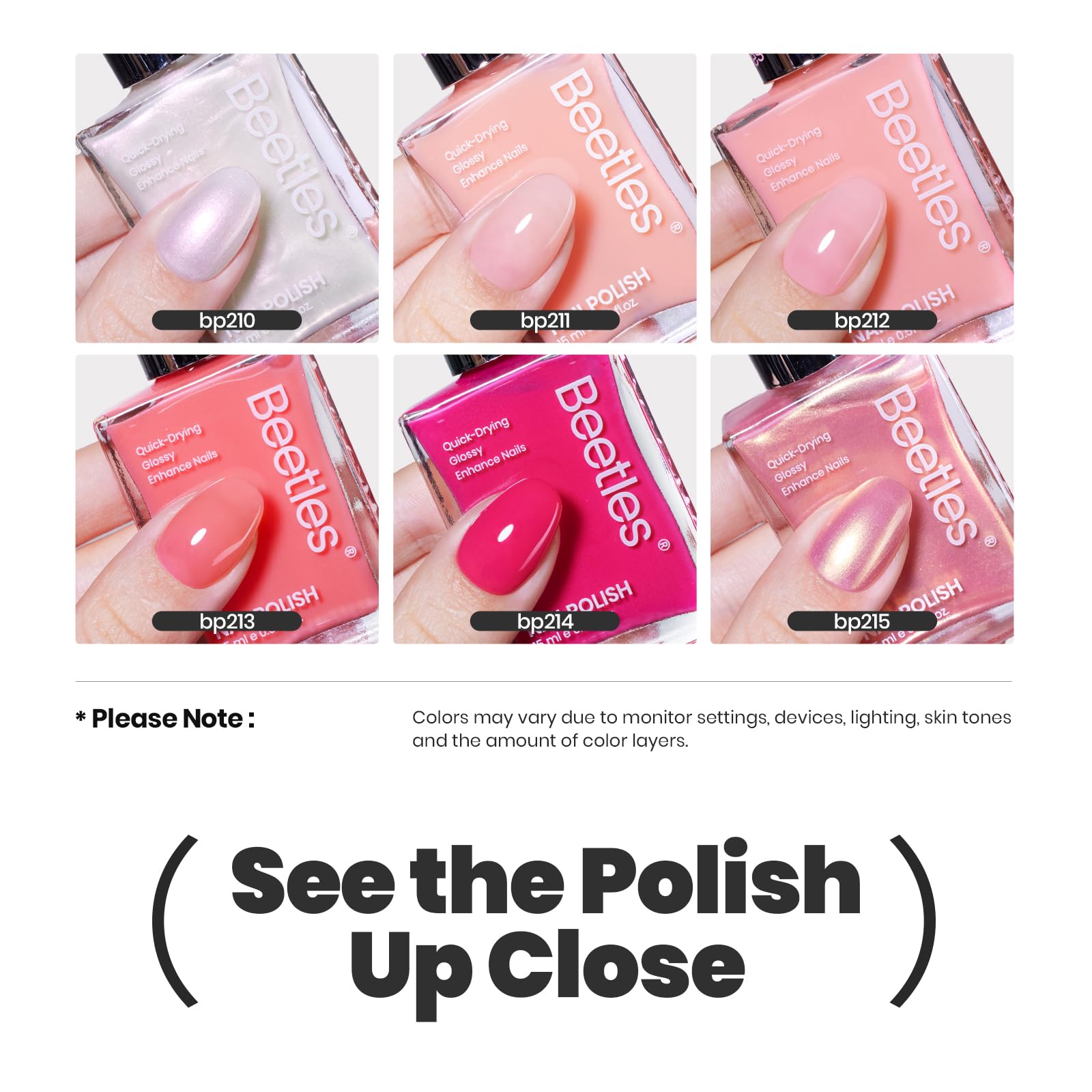 Beetles Heartbeat pearl shimmer nail polish for luminous accent and shine.