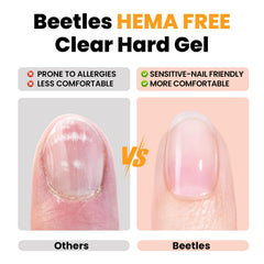 Beetles HEMA-Free hard gel closeup shows smooth, self-leveling consistency.