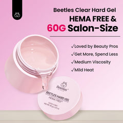 Beetles Hema Free Hard Gel during apex and C-curve shaping for fuller nails