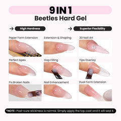Beetles Hema Free Hard Gel for extension creation enabling strong, lasting nail structure