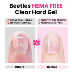 Beetles Hema Free Hard Gel shows 100 nail forms for effortless nail sculpting