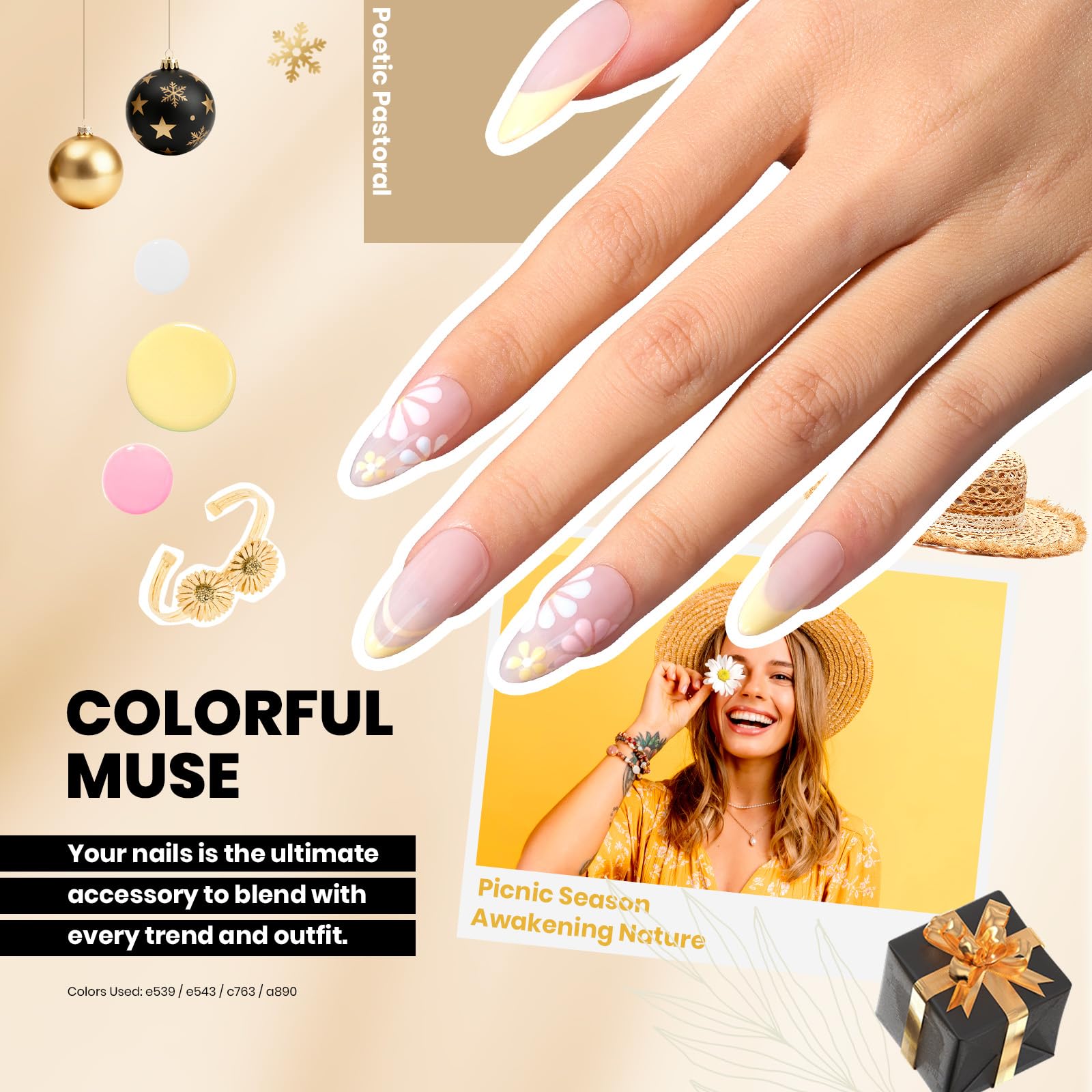 Beetles holographic top coat adds glittery dimension for festive looks.