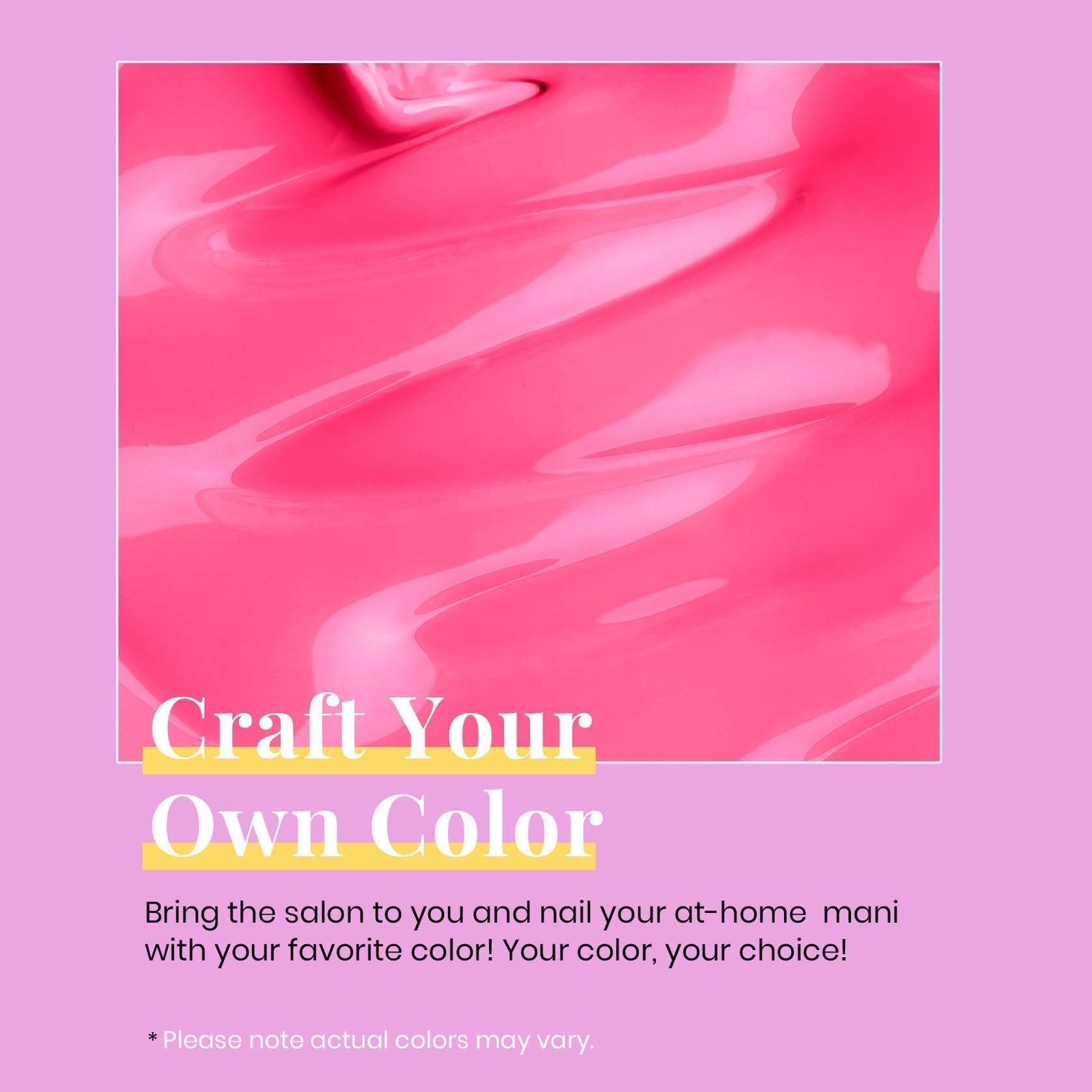 Beetles Hot Pink gel polish being brushed for at-home nail art.