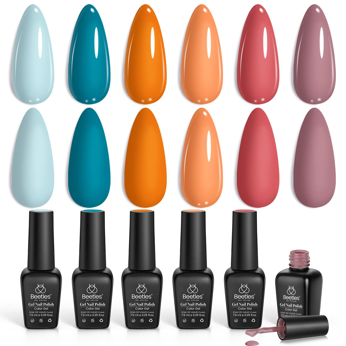 Beetles Hotel California light blue gel polish for all-season wear