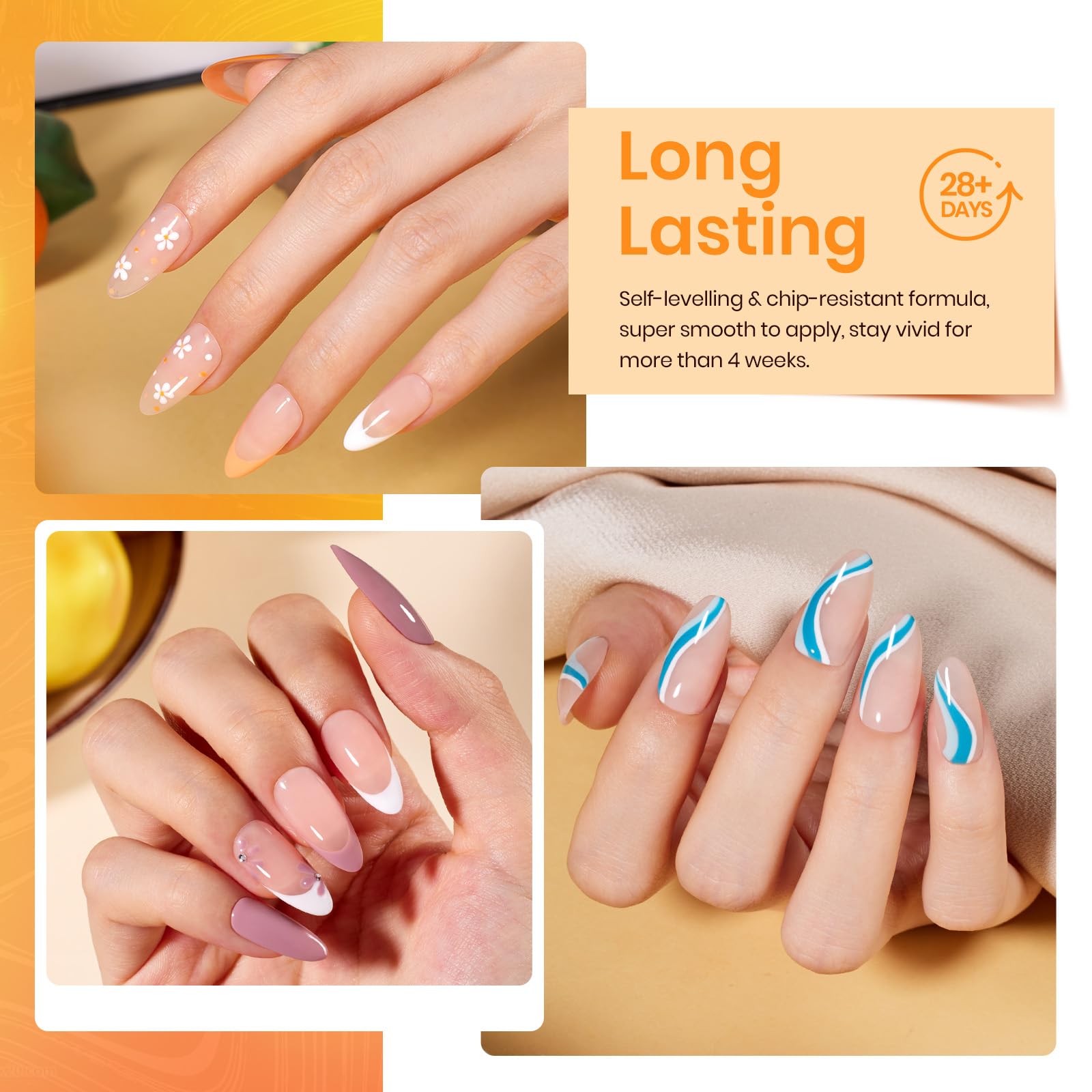 Beetles Hotel California orange dusty pink gel polish for bold accents