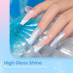 Beetles Iridescent Gel Polish close-up shows shimmering finish.