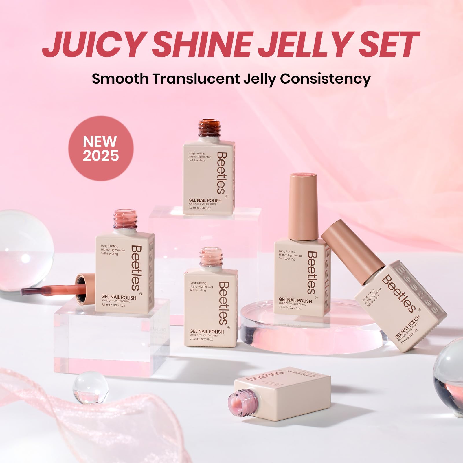 Beetles Jelly Gel kit gift packaging signals easy, chic beauty gift.