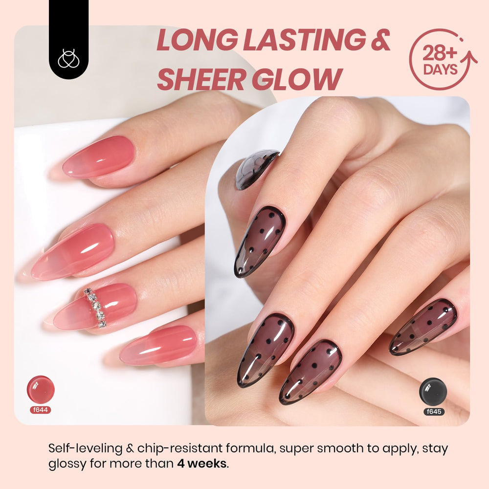 Beetles Jelly Gel Nail Polish application—quick 60–120 second cure for home use.