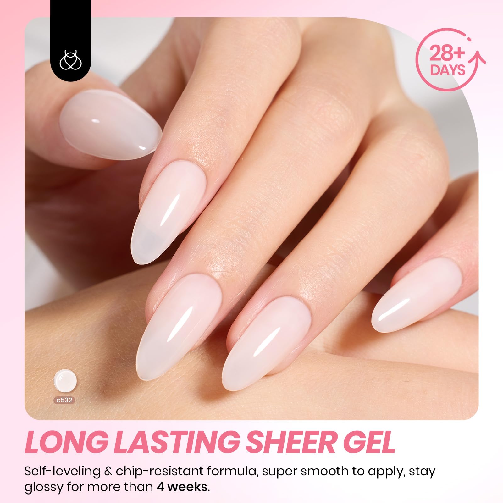 Beetles Ballet Dress nude pink bottle held for elegant manicure