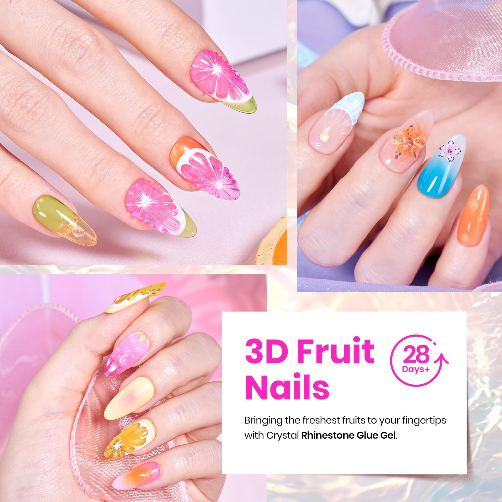 Beetles Jelly Gel Nail Polish Kit base and top coat for long-lasting shine.