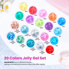 Beetles Jelly Gel Nail Polish Kit cat eye glitter nails with neon sparkle.