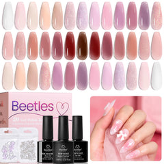 Beetles Jelly Gel Nail Polish Set color palette for versatile looks
