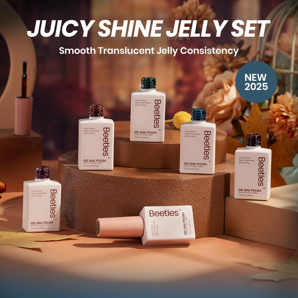 Beetles Jelly Gel Nail Polish Set fall color collection ready for chic nails.