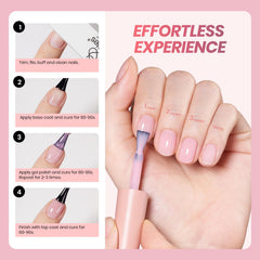 Beetles Jelly Gel Nail Polish Set French nail design demonstrates chic salon-inspired options