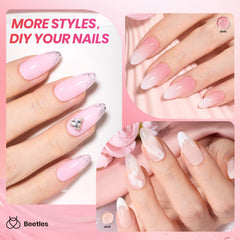 Beetles Jelly Gel Nail Polish Set French nails demo for elegant nail art