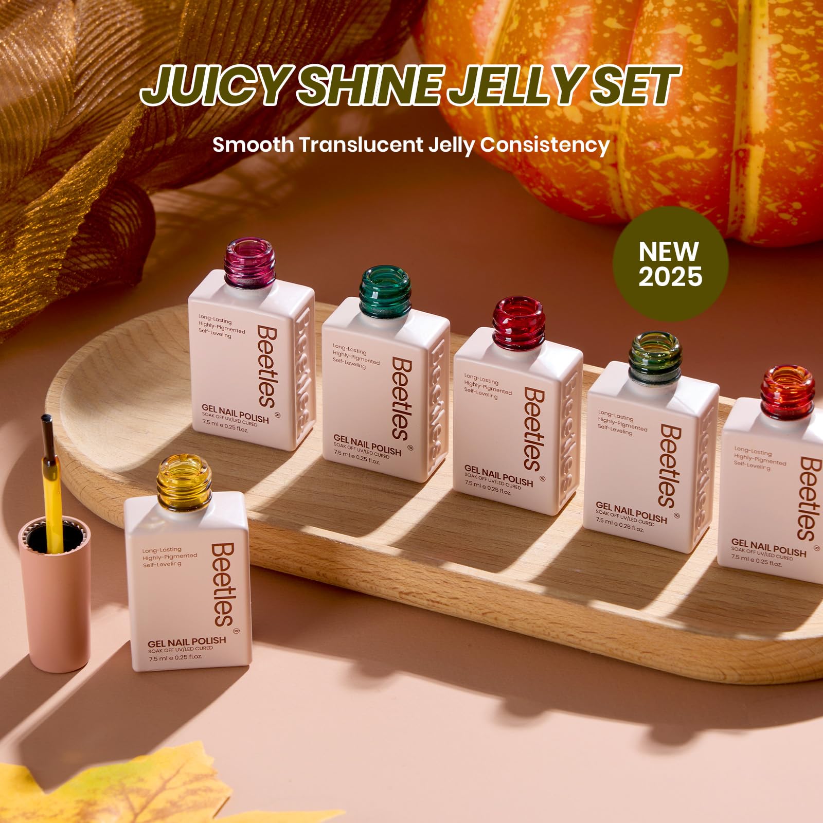 Beetles Jelly Gel Nail Polish Set makes a thoughtful gift for holidays or birthdays.
