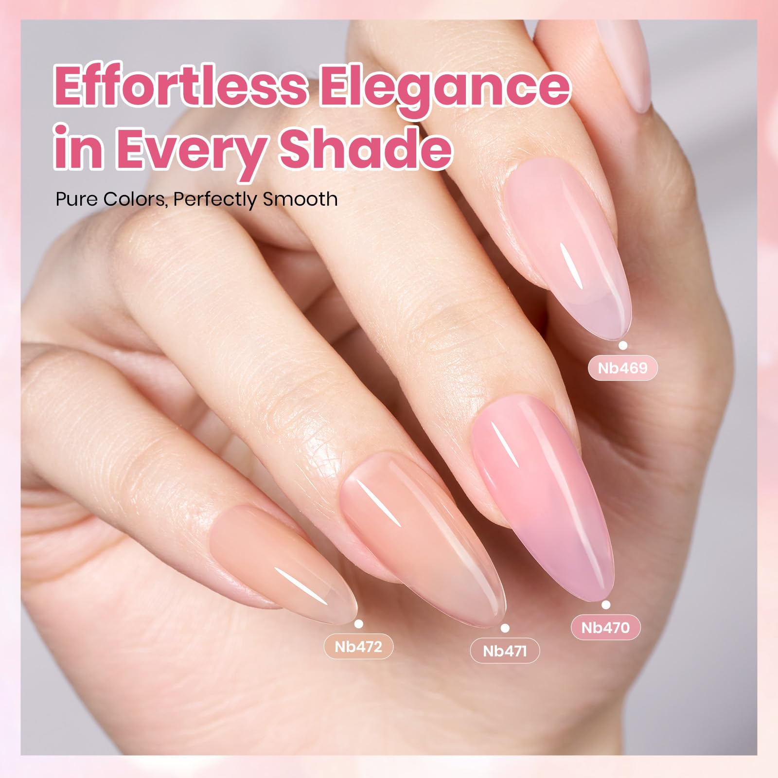 Beetles Jelly Gel nude pink brown shades for versatile everyday nails