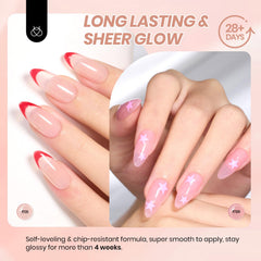 Beetles Jelly Gel Nail Polish Set Translucent Concealer finish balances tone
