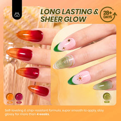 Beetles Jelly Gel Nail Polish Set UV cure feature speeds up manicures in 60–120 seconds.