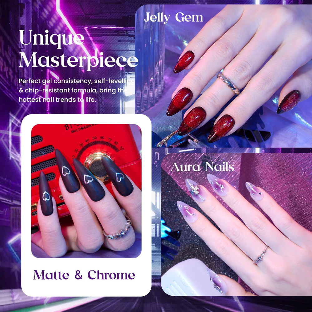 Beetles Jelly Gel Polish close-up emphasizes rich pigmentation and smooth coverage