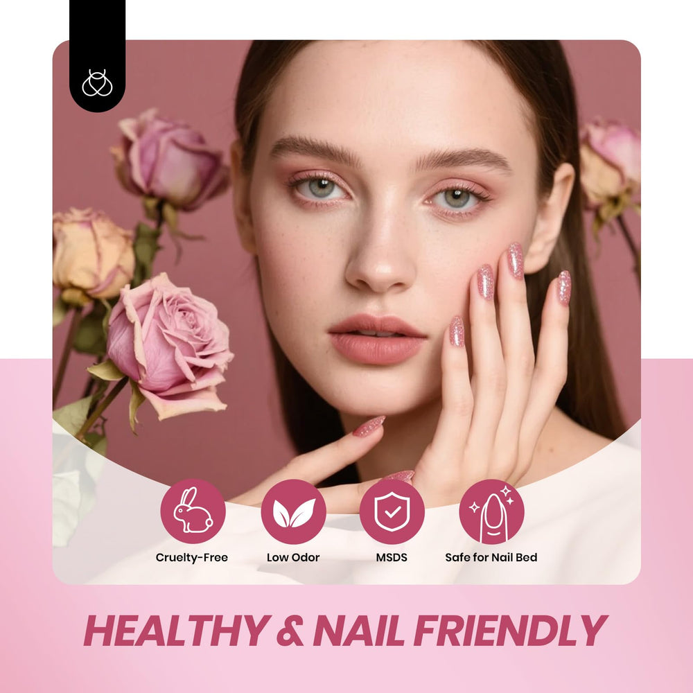 Beetles Jelly Gel Polish close-up shows skin-tone flattering jelly finish